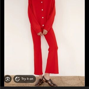 Donni Rib Kick Flare in Tomato, XXS